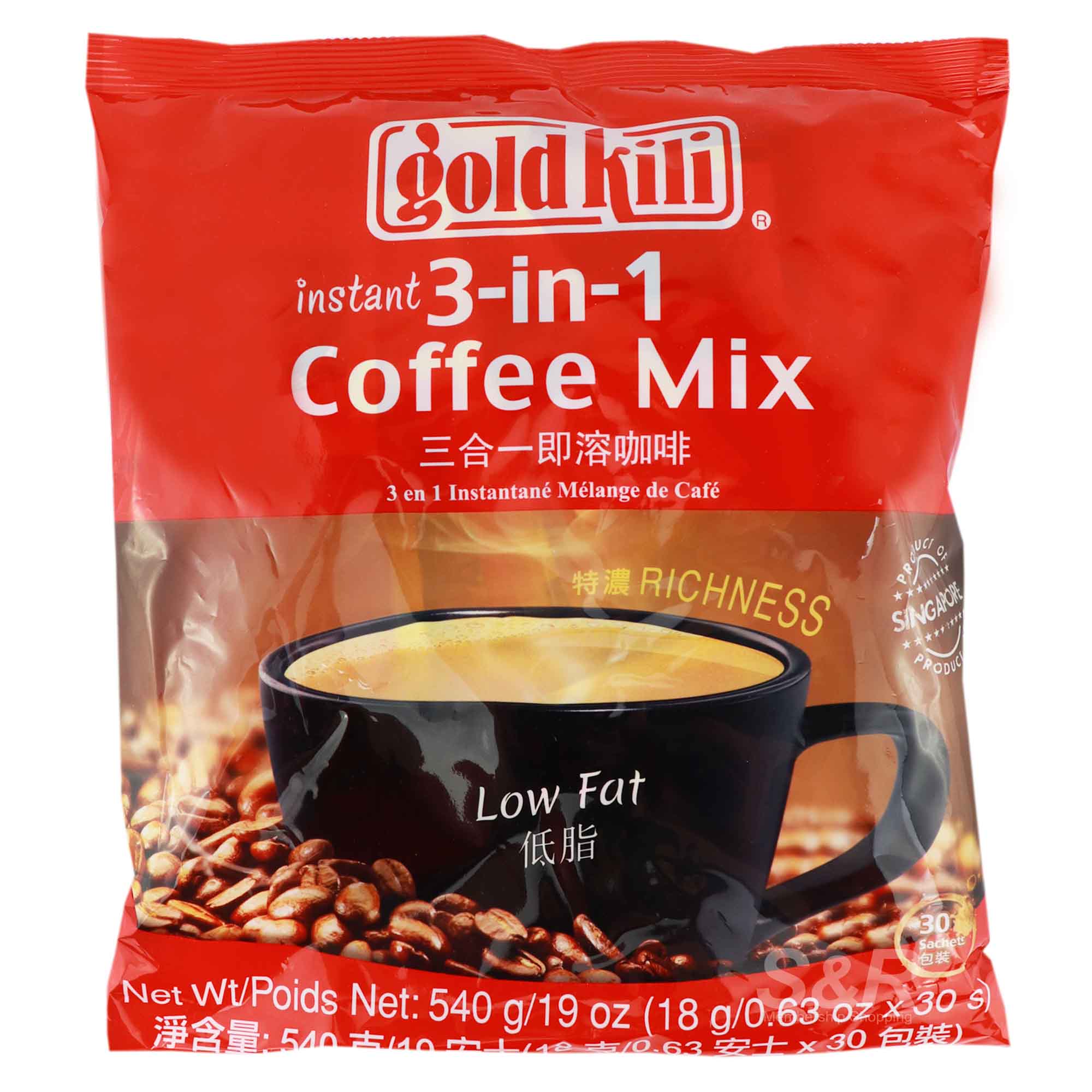 Gold Kili Instant 3-in-1 Coffee Mix 30 sachets